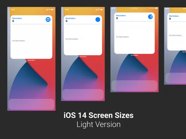 iOS 14 Screen Sizes for Figma and Adobe XD