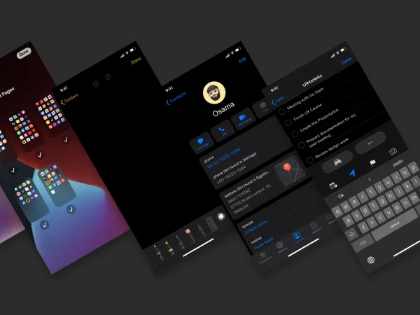 iOS 14 UI Kit for Figma and Adobe XD