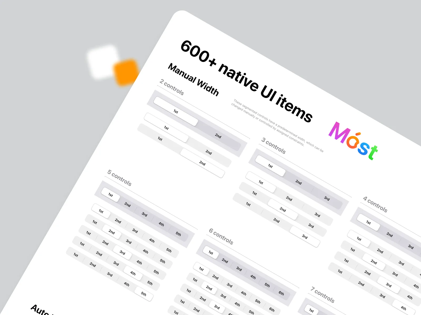iOS Design System for Figma and Adobe XD No 2