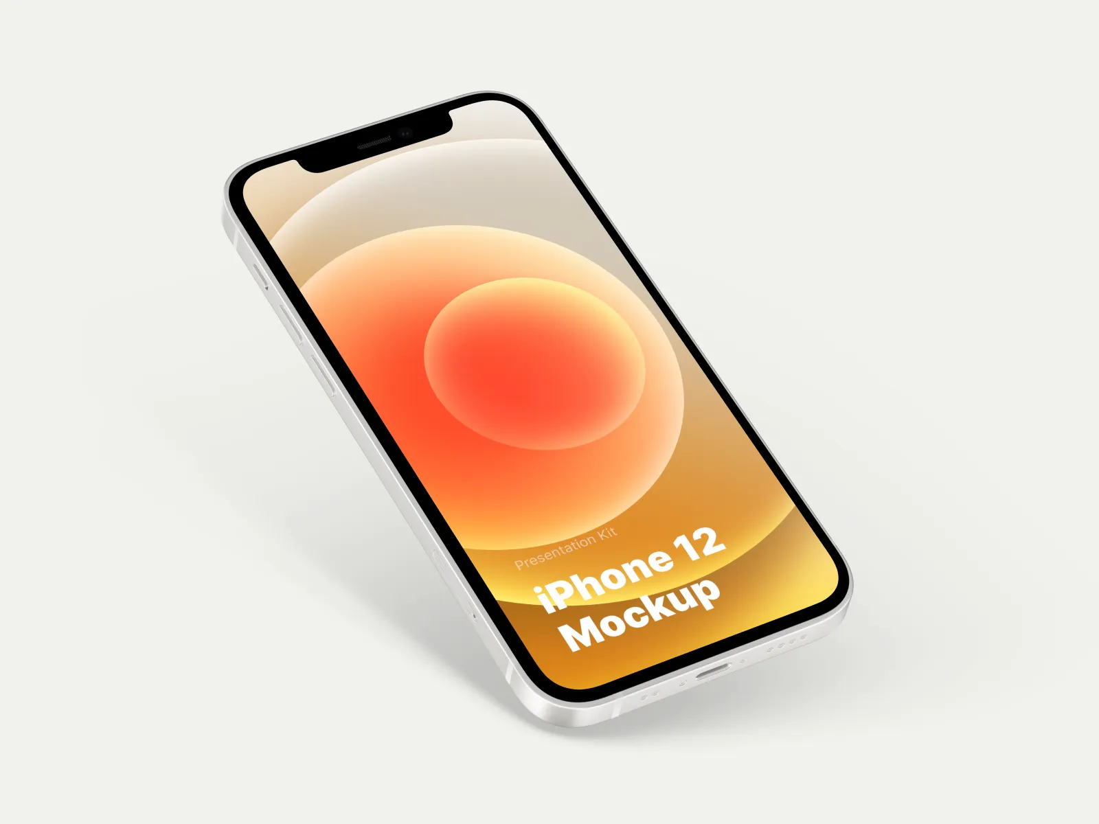 iPhone 12 3D Color Mockup  - Free template