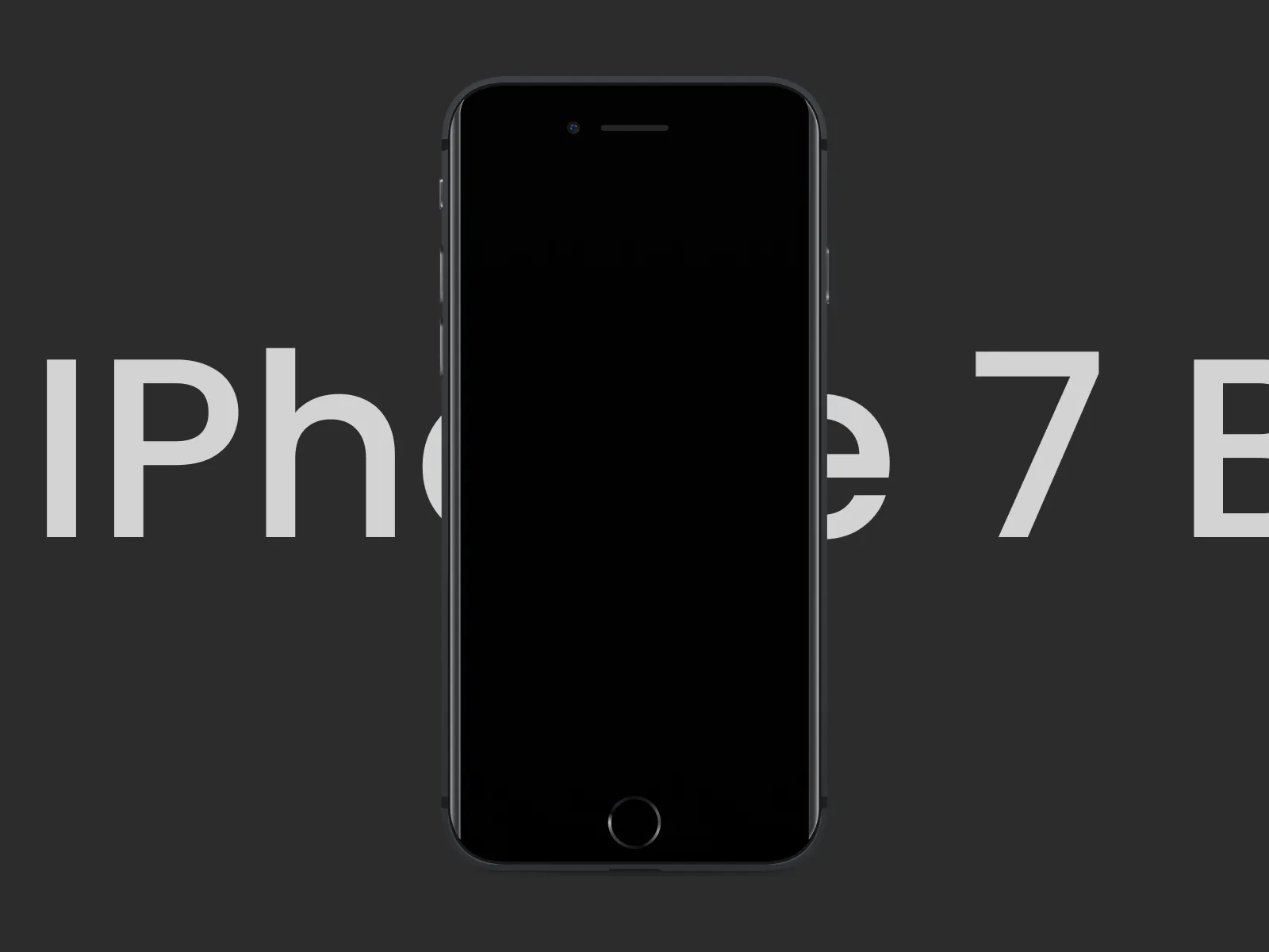 iPhone 7 Black Mockup  - Free template