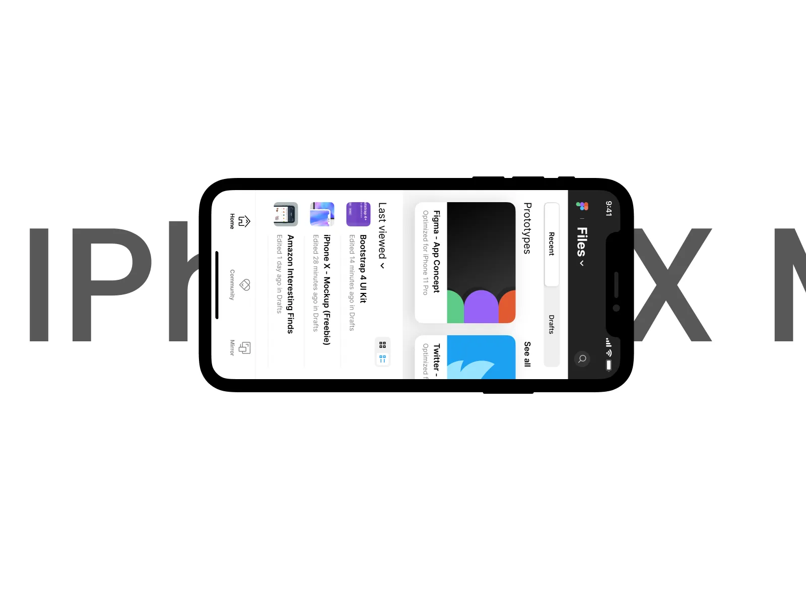 iPhone X Clay Mockup for Figma and Adobe XD No 4