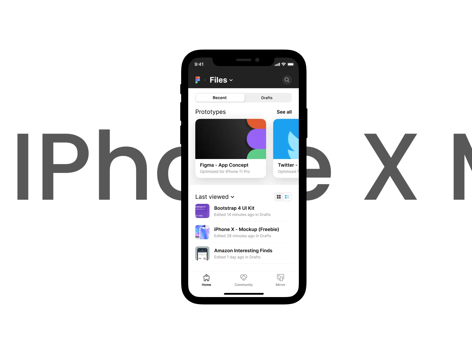 iPhone X Clay Mockup for Figma and Adobe XD