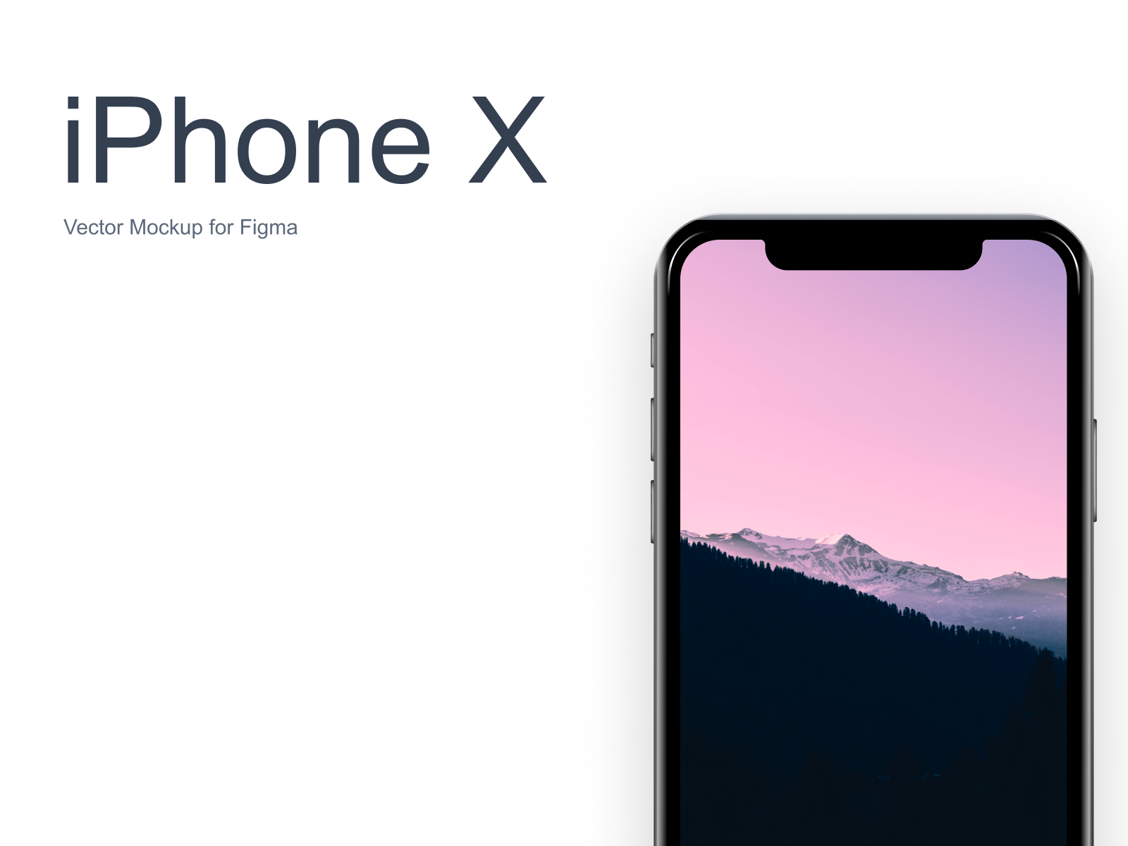 iPhone X Vector Mockup for Figma and Adobe XD No 3