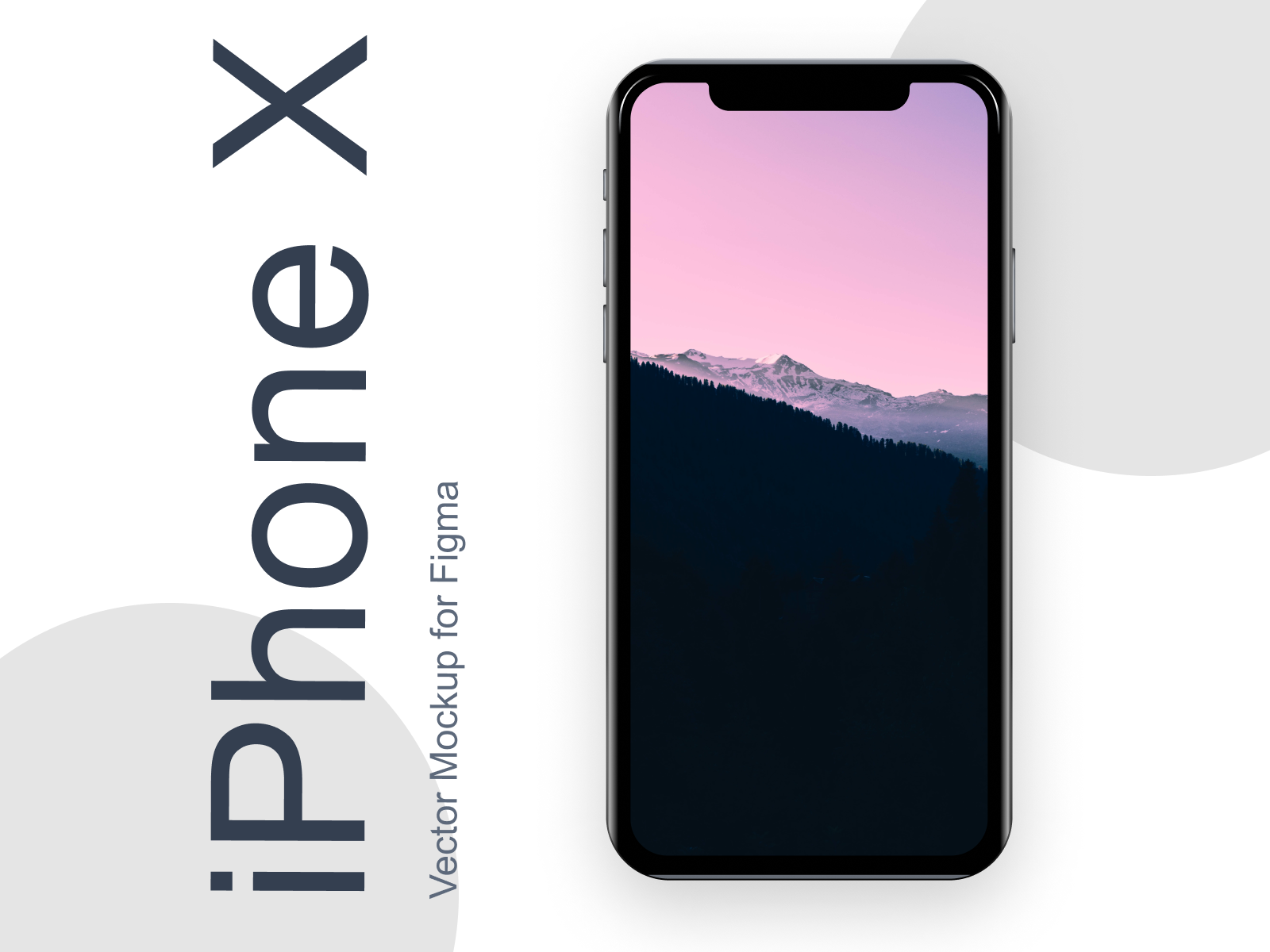 iPhone X Vector Mockup for Figma and Adobe XD No 5