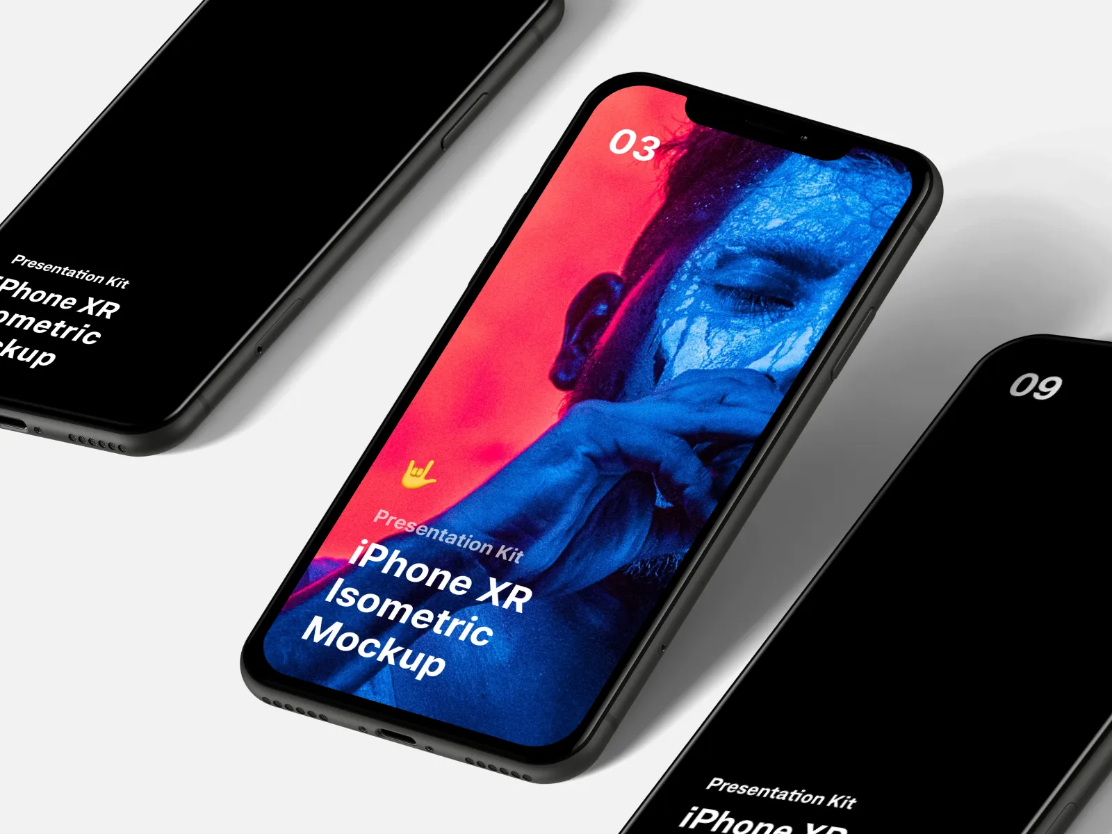 iPhone XR Isometric Mockup for Figma and Adobe XD No 5