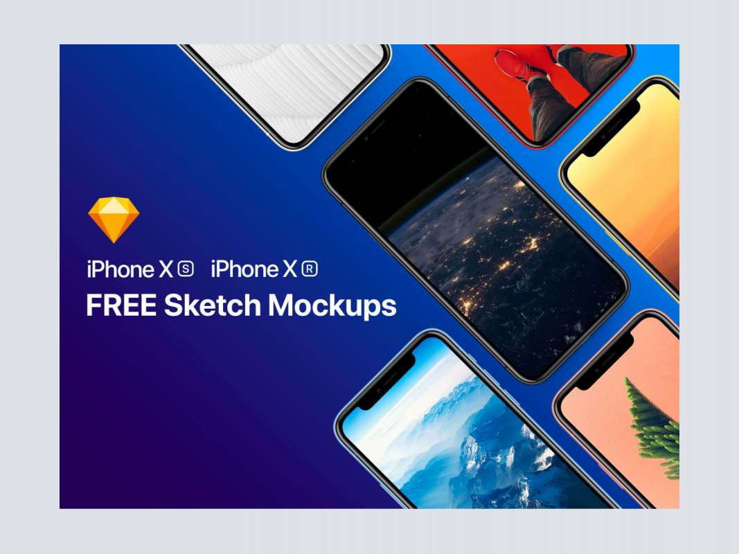 iPhone Xr, Xs and Xs Max Mockups for Figma and Adobe XD