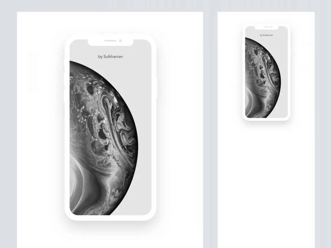 iPhone XS Super Flat Mockup for Figma and Adobe XD No 1