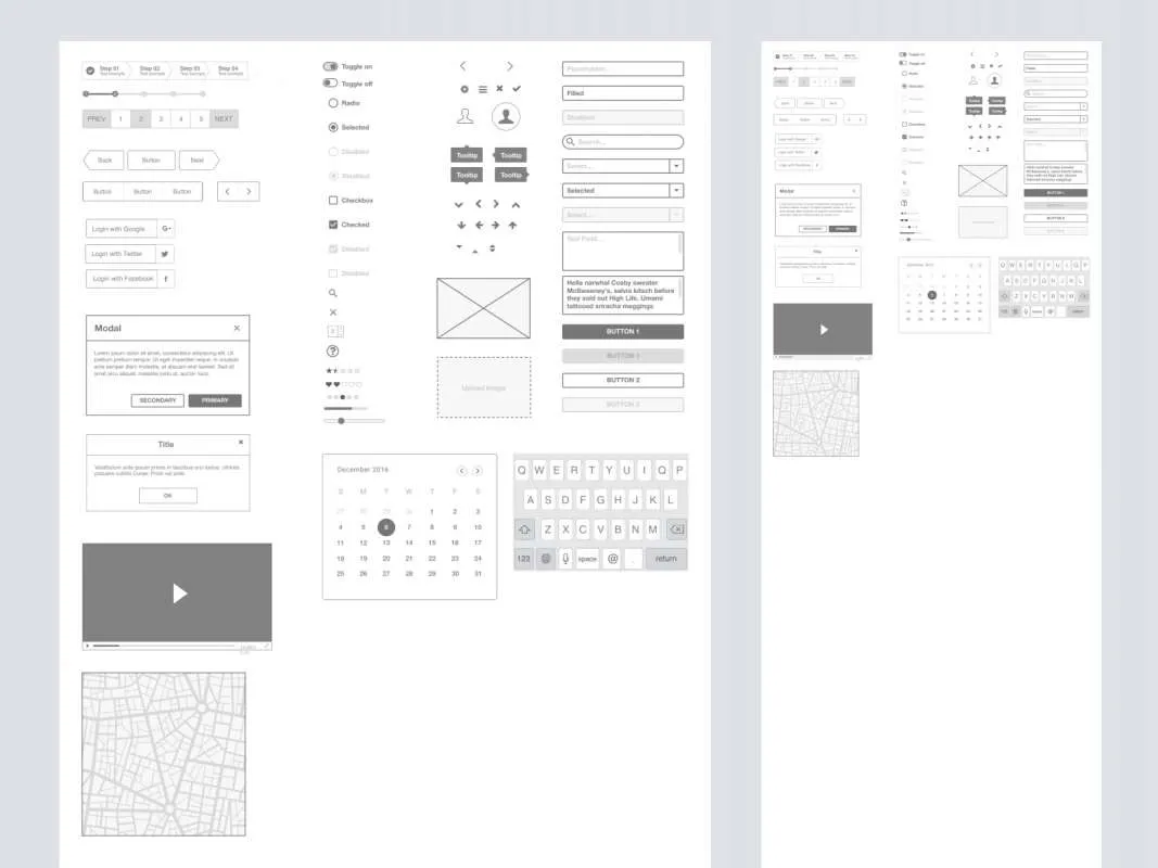 Ironhack Free Wireframe UI Kit for Figma for Figma and Adobe XD