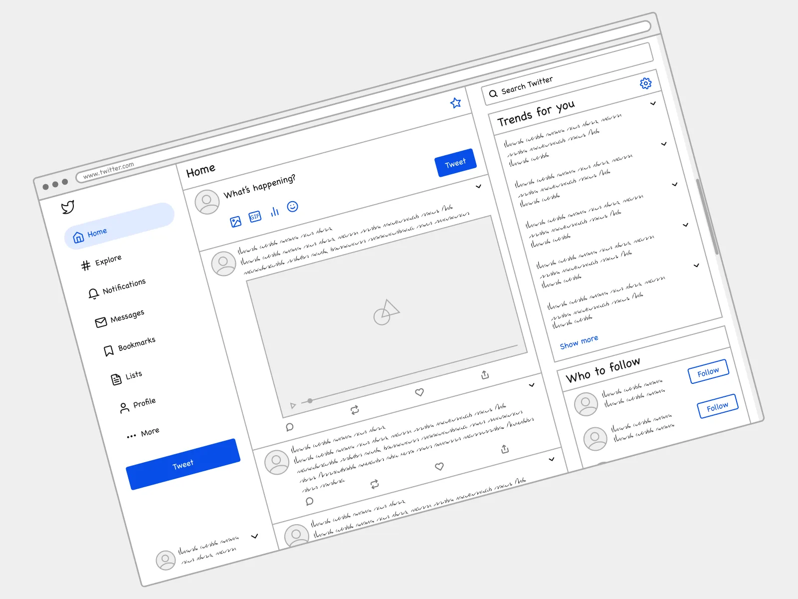 Lo-fi Wireframe Kit for Figma and Adobe XD No 2