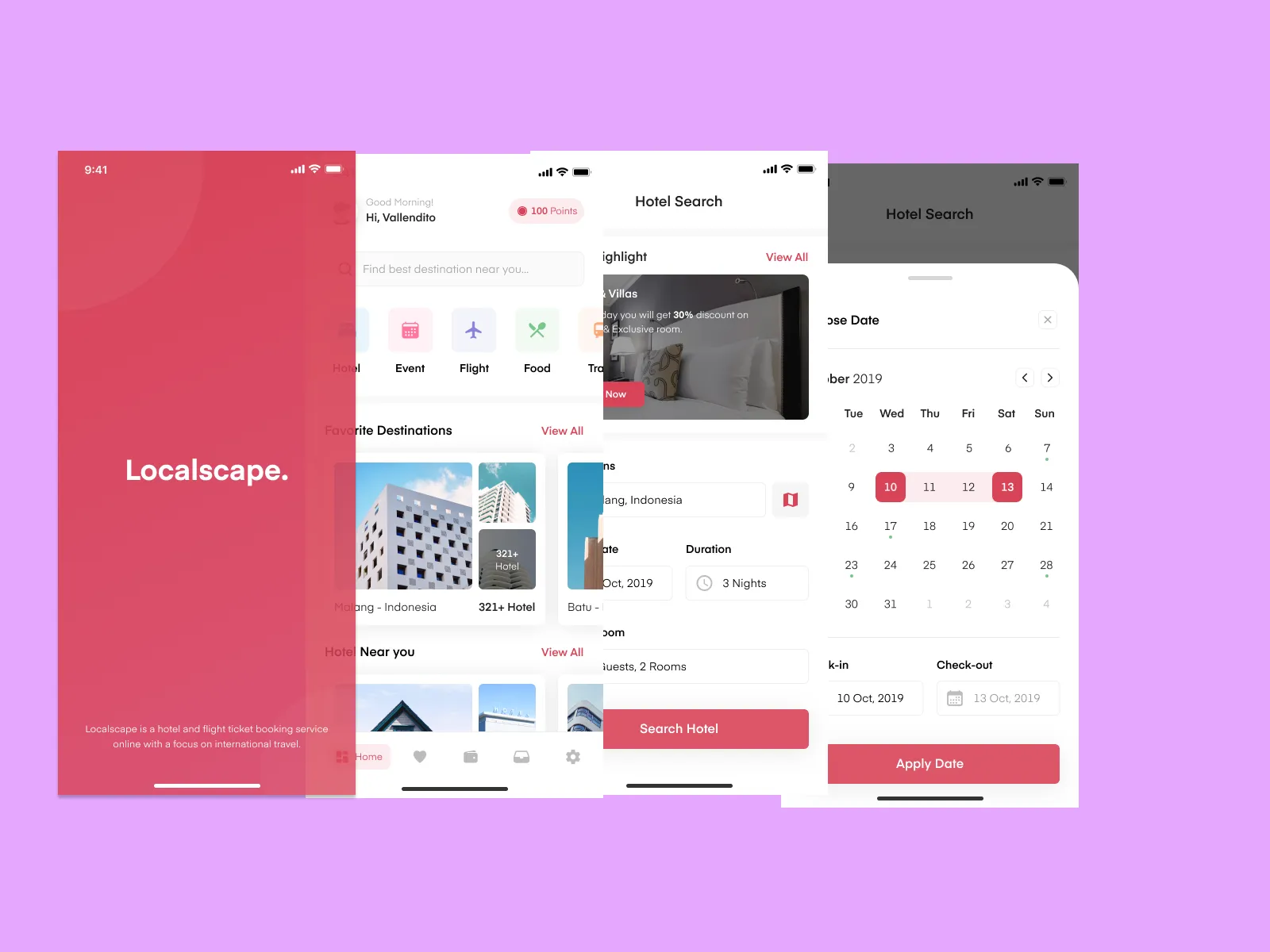 Localscape Travel App for Figma and Adobe XD No 2