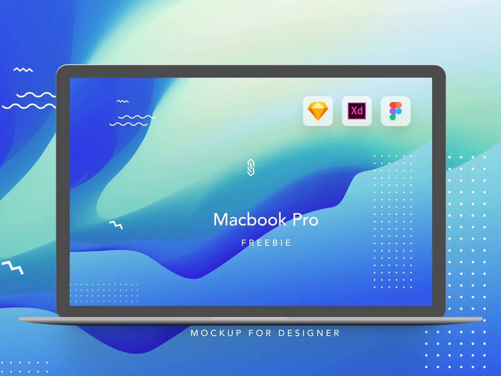 MacBook Pro White Mockup for Figma and Adobe XD No 2