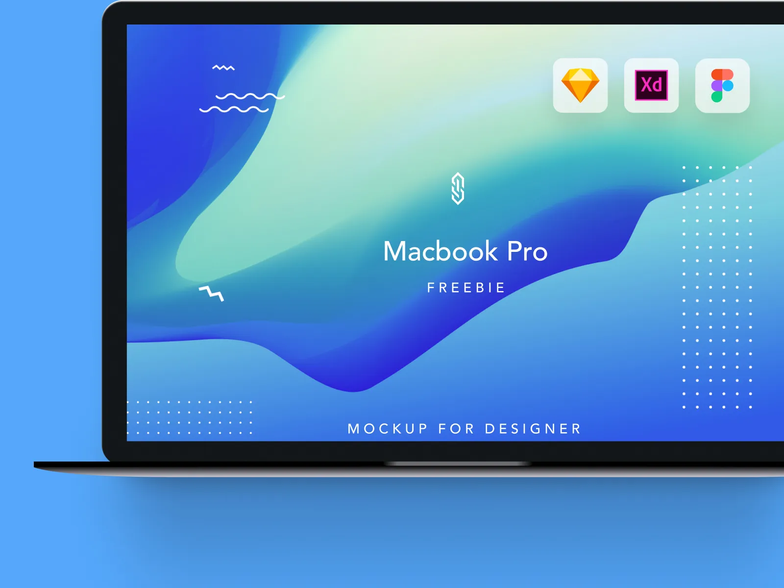 MacBook Pro White Mockup for Figma and Adobe XD No 4