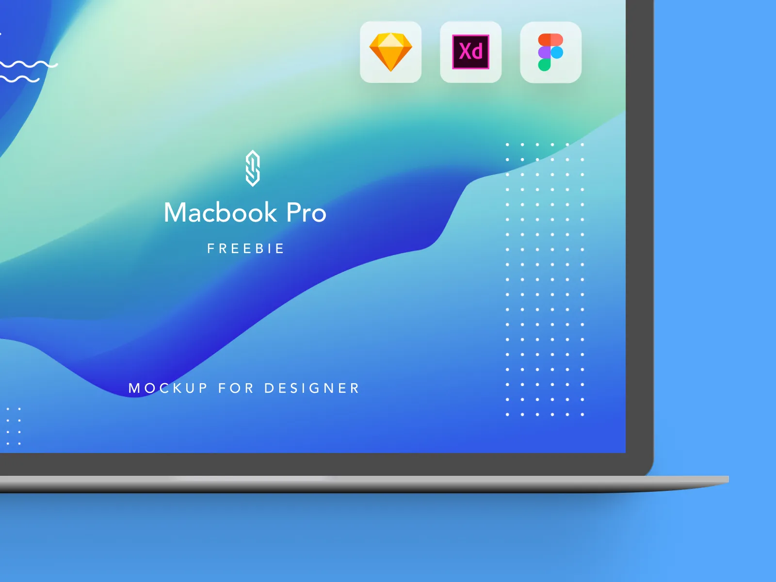 MacBook Pro White Mockup for Figma and Adobe XD No 5