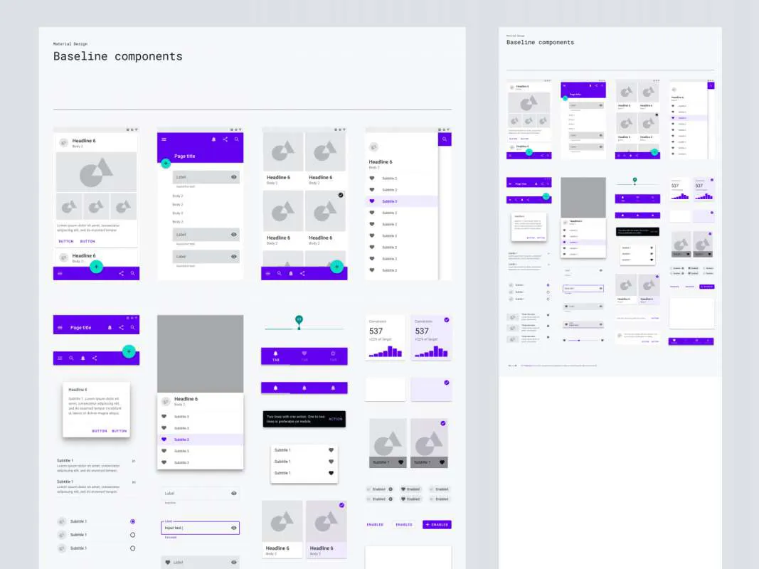 Material Baseline Design Kit for Figma for Figma and Adobe XD No 1