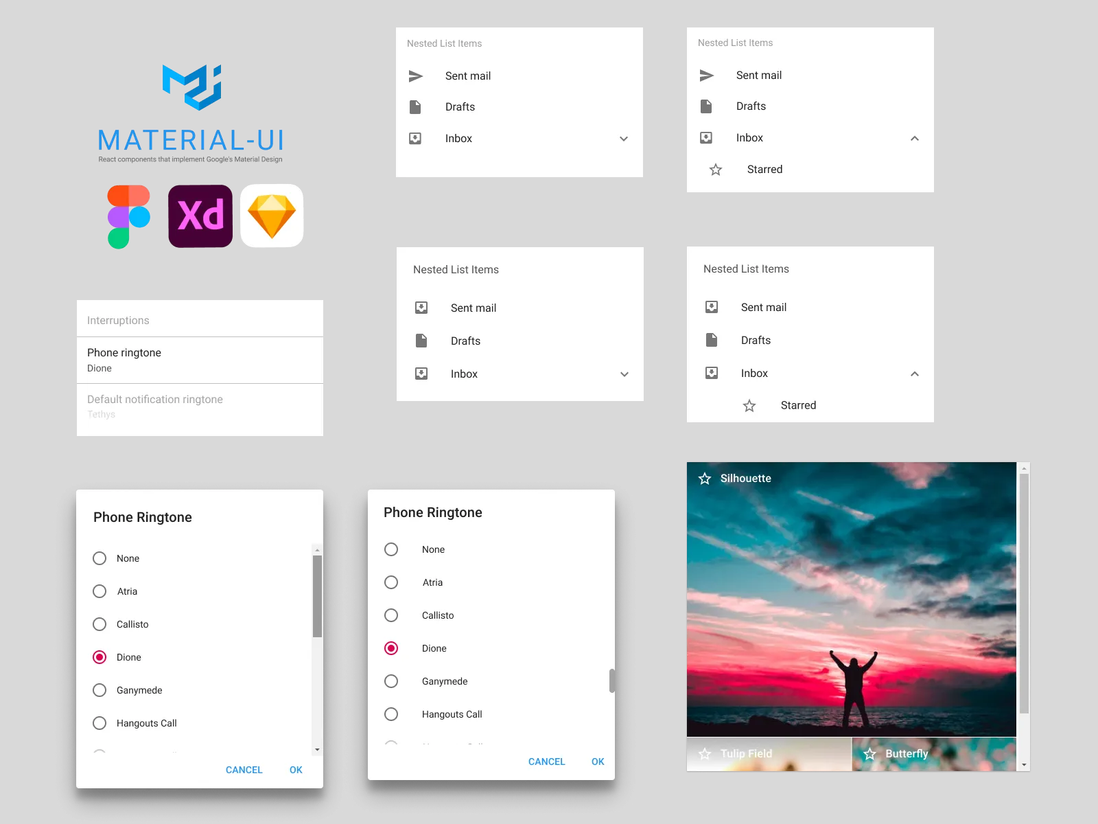 Material React Components UI Kit for Figma and Adobe XD No 4