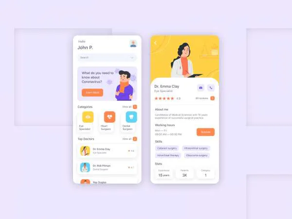 Medical App for Figma and Adobe XD