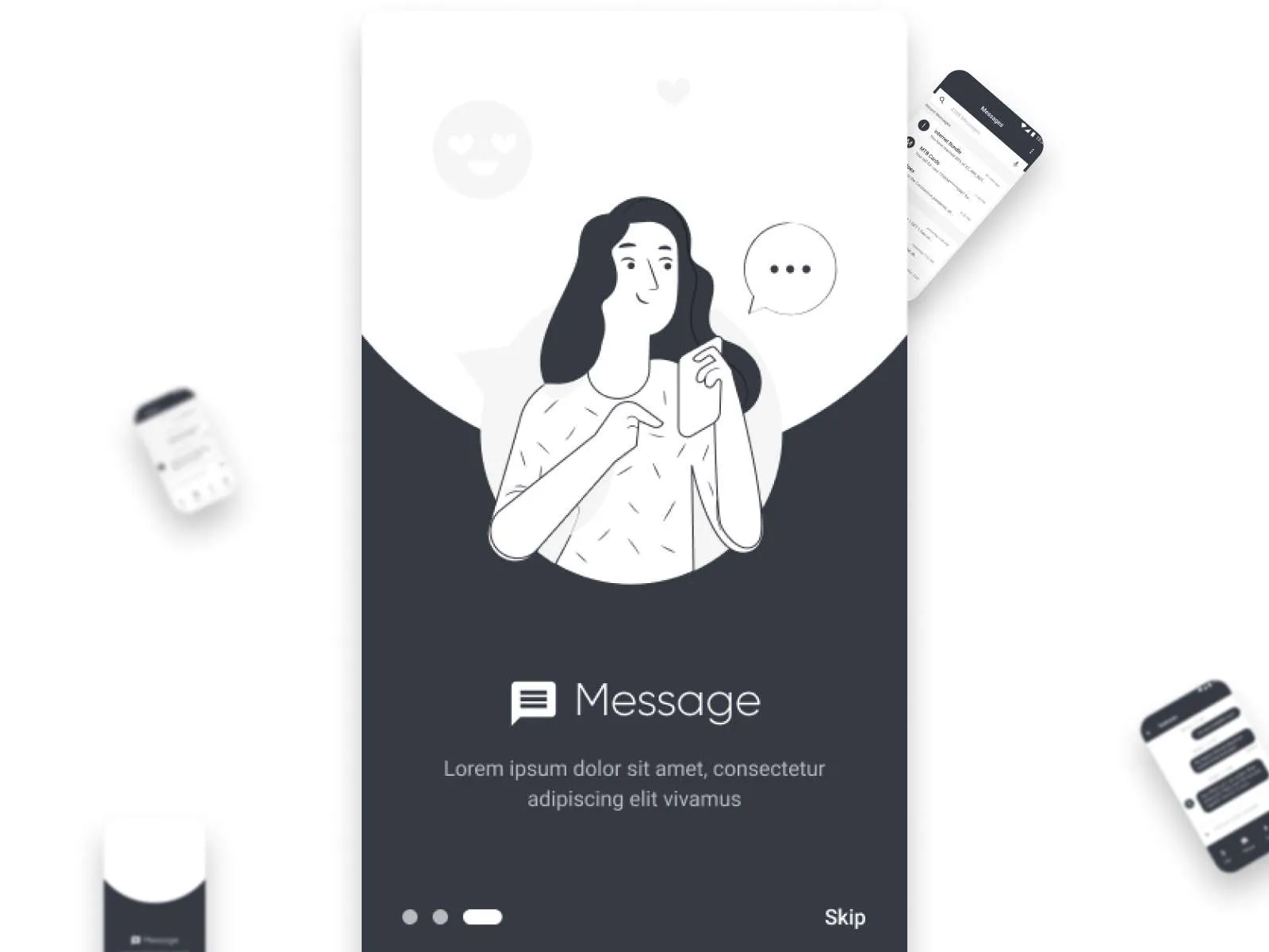 Messaging App UI Kit for Figma and Adobe XD No 2