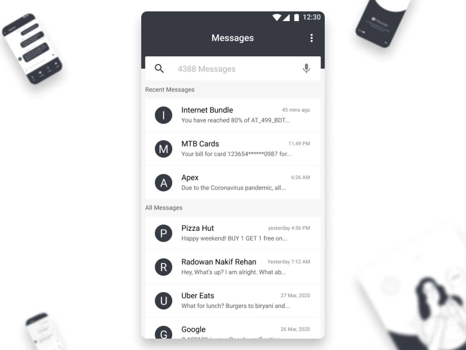 Messaging App UI Kit for Figma and Adobe XD No 4