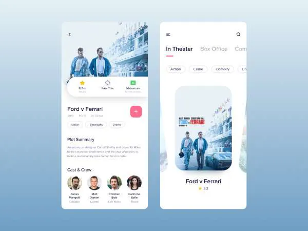 Movie App for Figma and Adobe XD