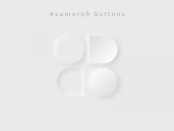 Neumorph Buttons for Figma and Adobe XD