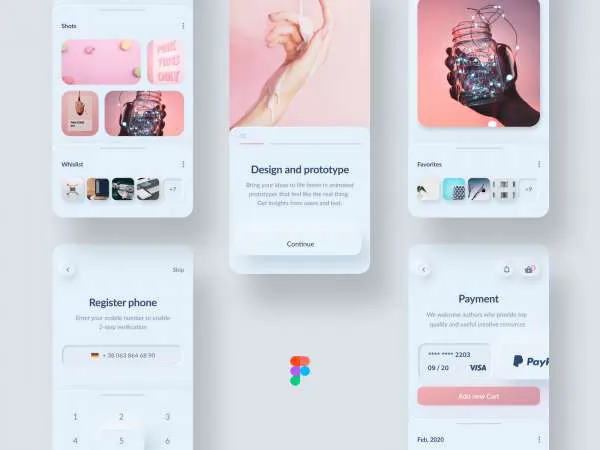 Neumorphic Light Elements for Figma and Adobe XD