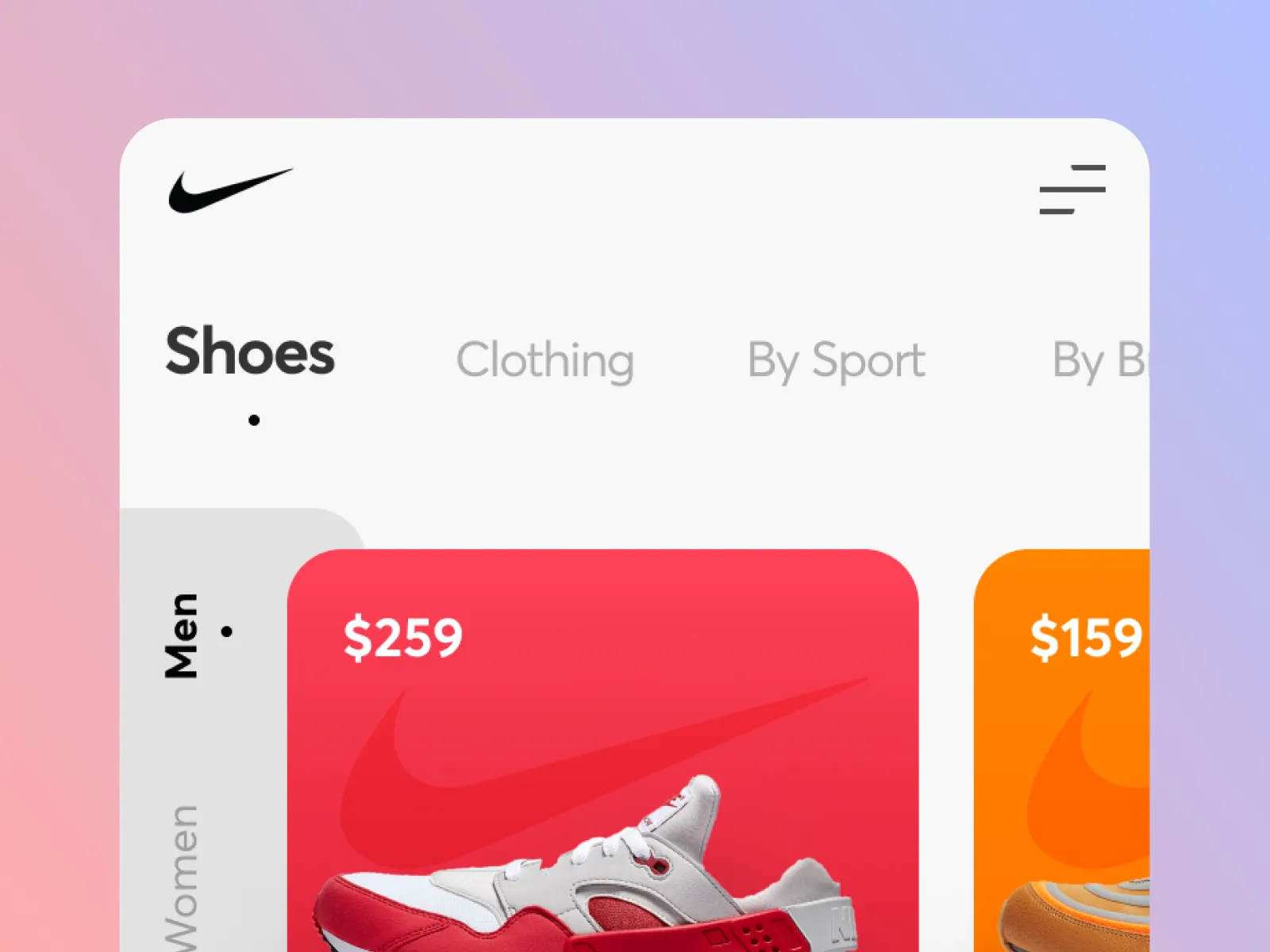 Nike Challenge Concept for Figma and Adobe XD No 4
