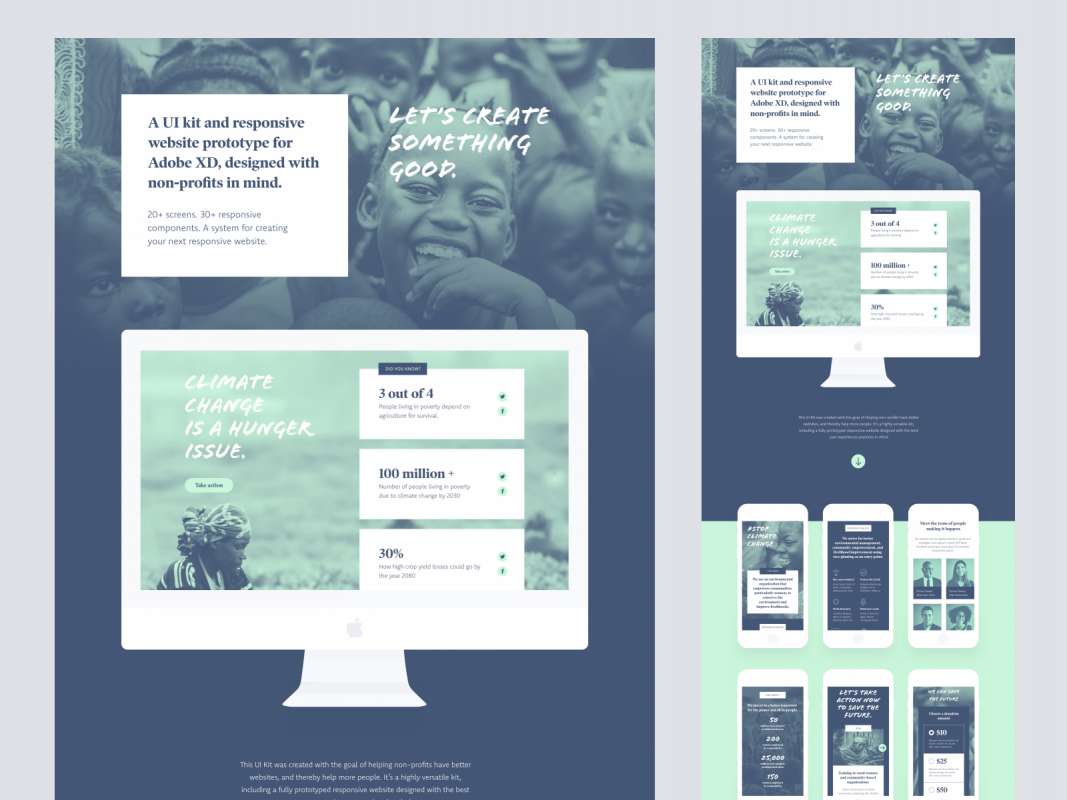 Non Profit UI Kit for Adobe XD for Figma and Adobe XD No 1