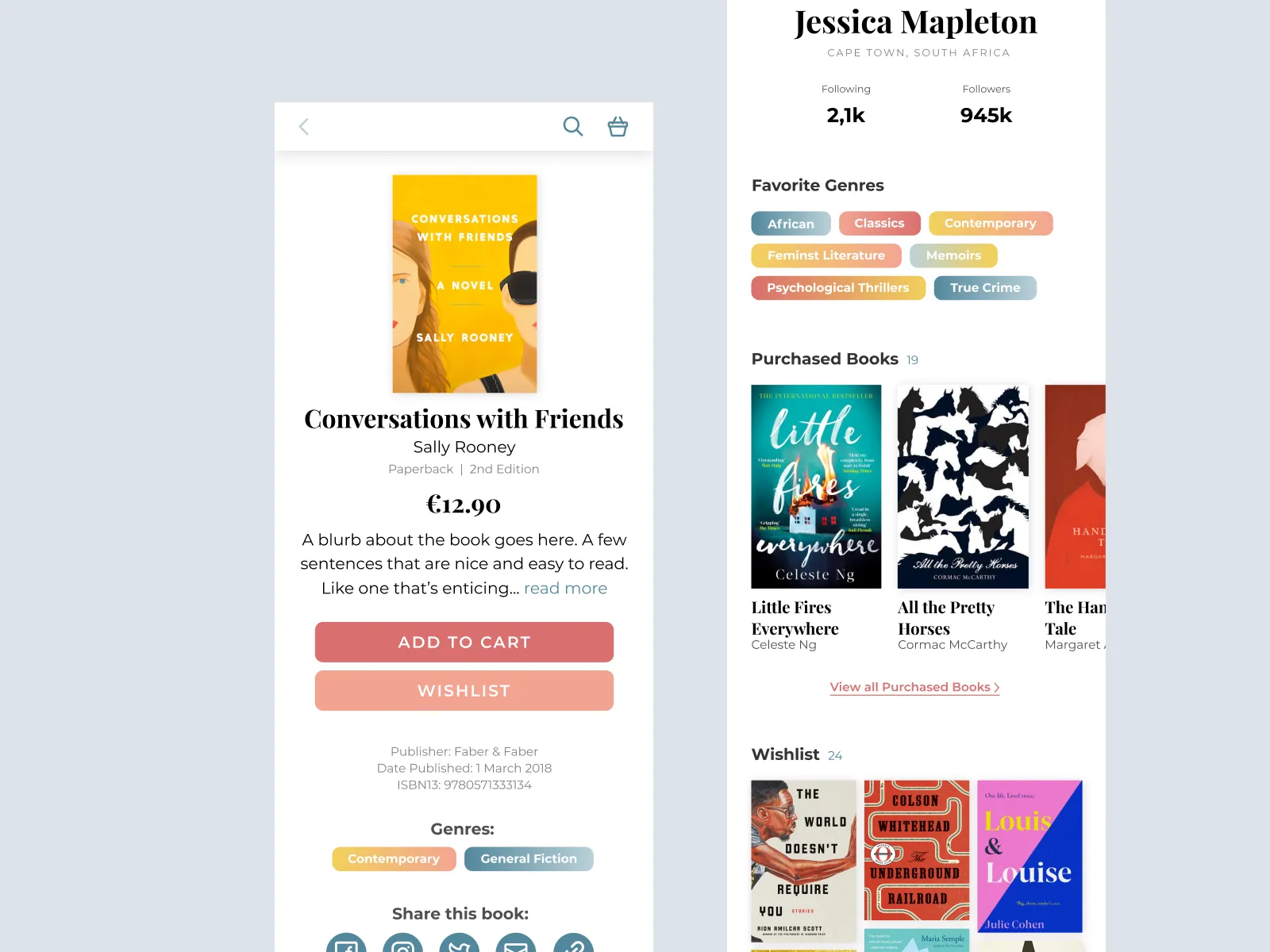 Online Bookstore App for Figma and Adobe XD No 4