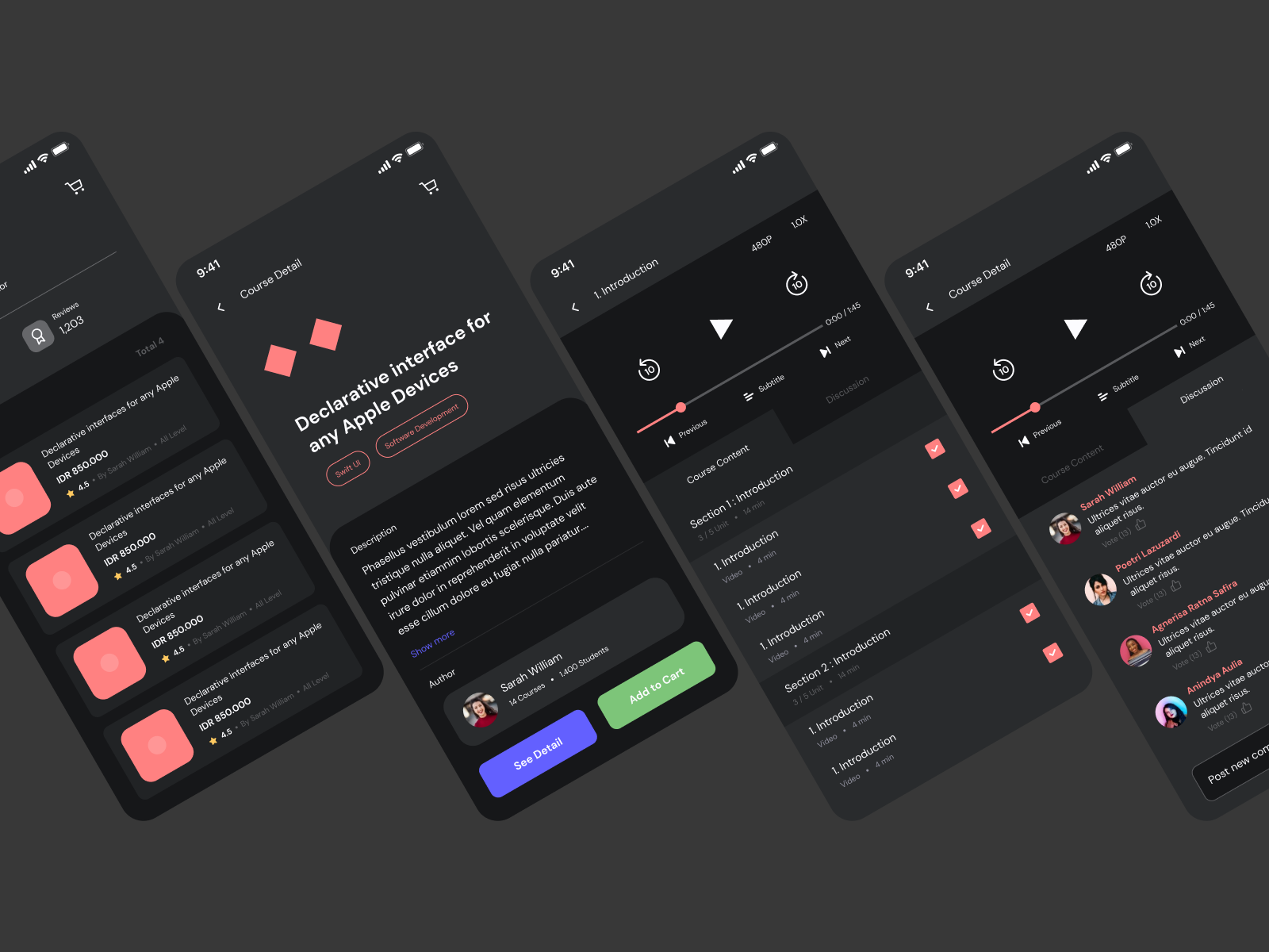 Online Learning UI Kit for Figma and Adobe XD No 5