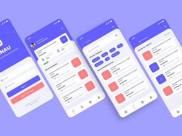 Online Learning UI Kit for Figma and Adobe XD No 1
