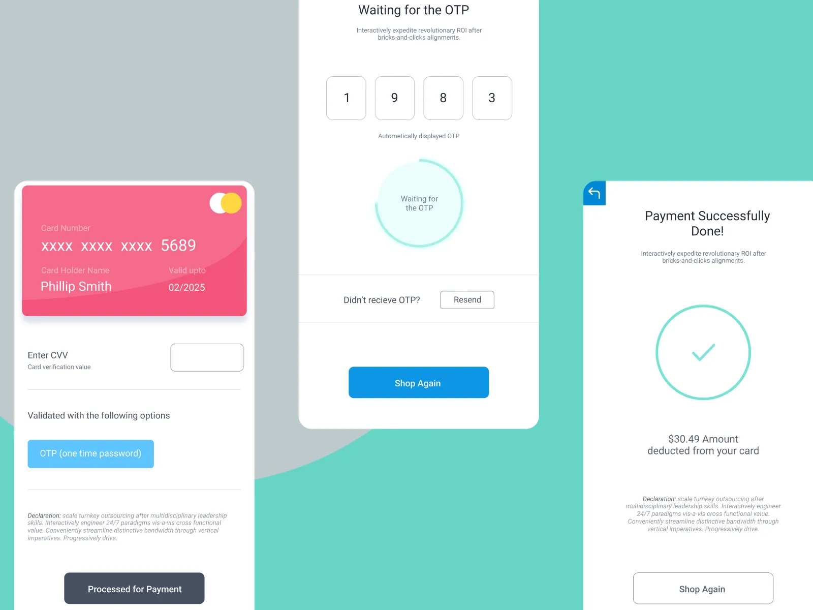 Payment Transaction Free UI Kit for Figma and Adobe XD No 2