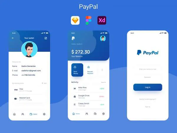 Paypal Redesign for Figma and Adobe XD