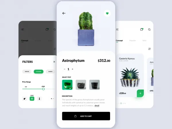 Plant Shop for Figma and Adobe XD