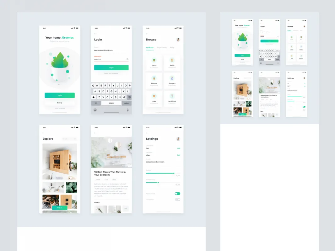 Plant UI Kit for Figma and Adobe XD