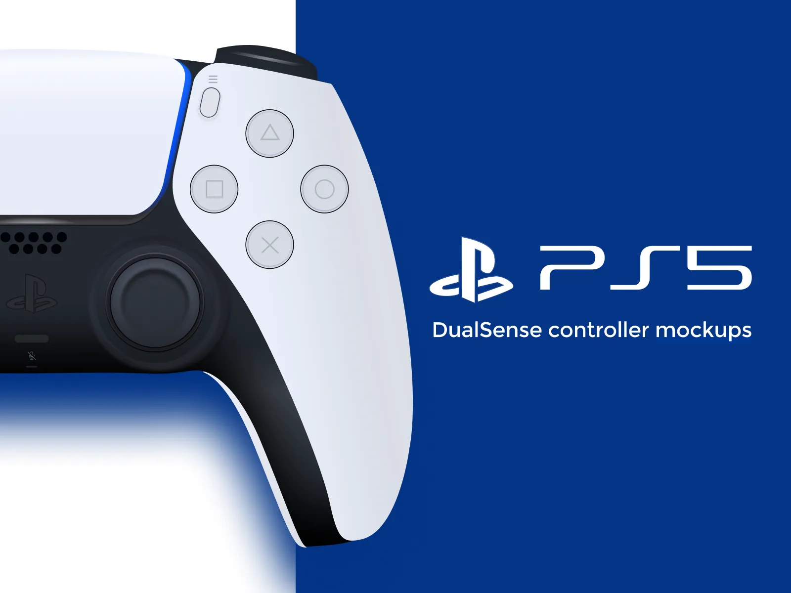 PlayStation 5 Controller Mockup  - Free template