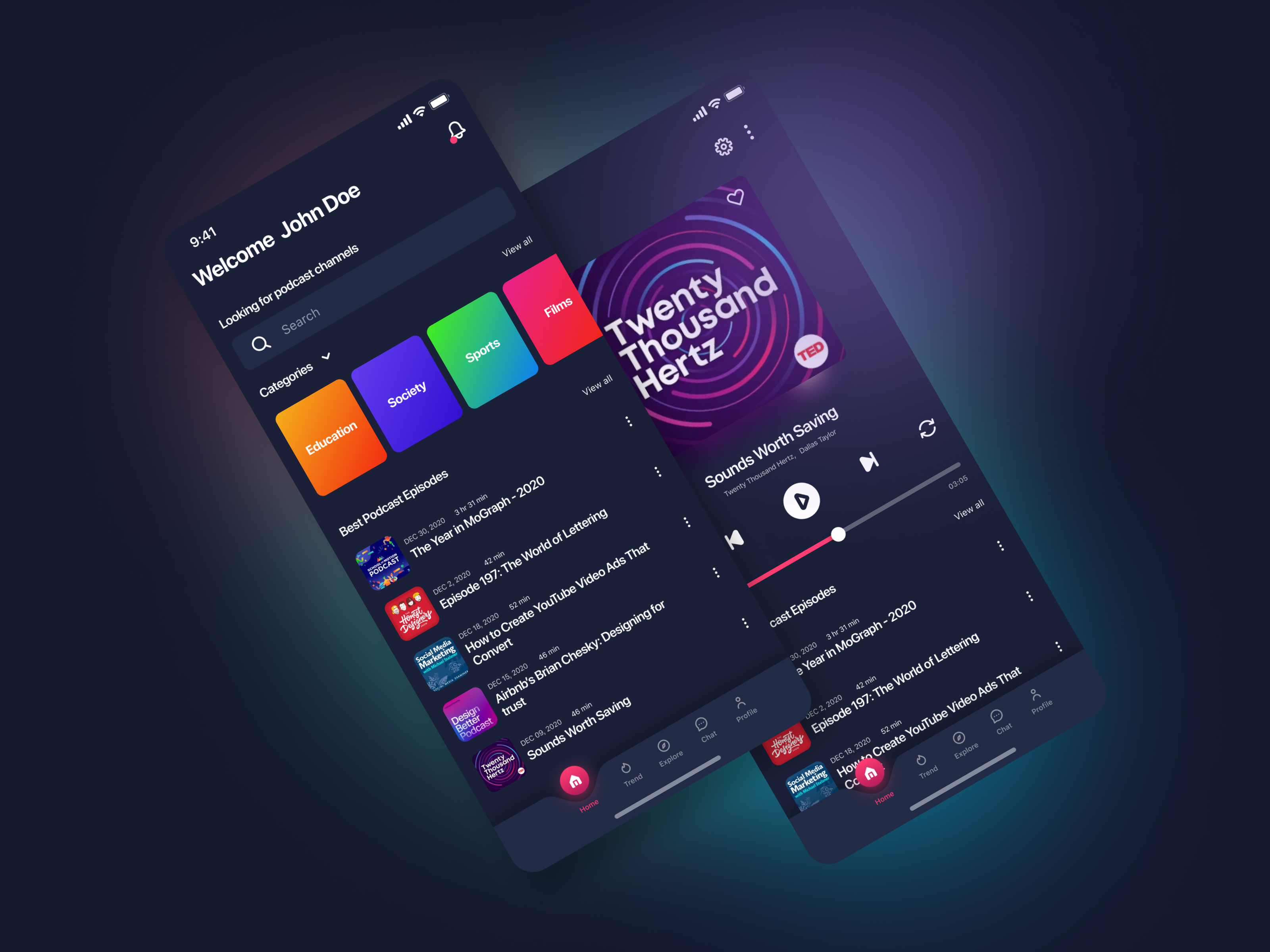 Podcast Mobile App for Figma and Adobe XD No 4