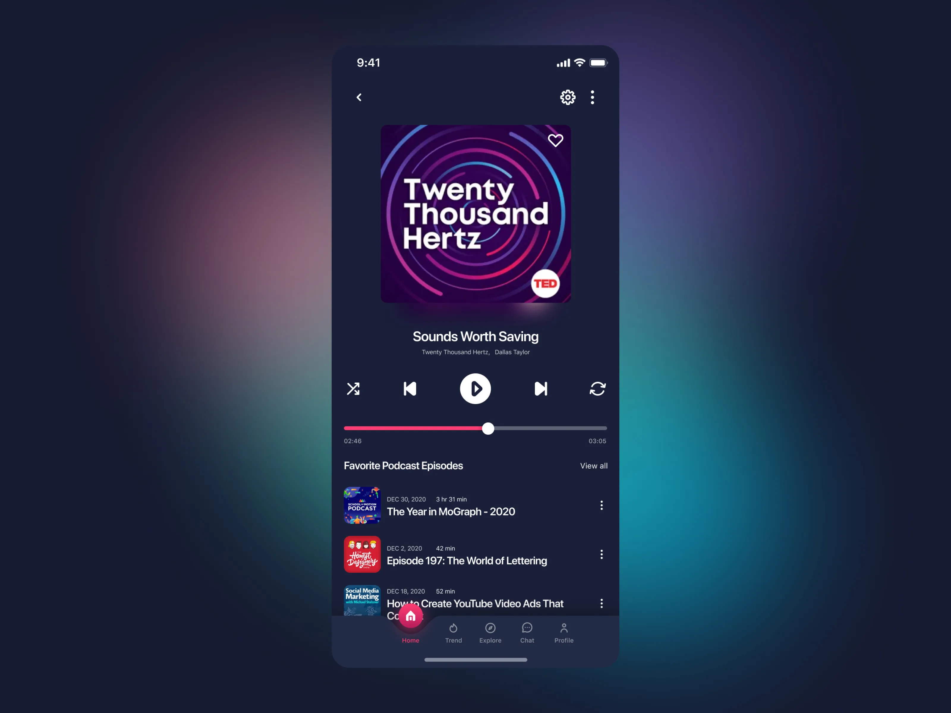 Podcast Mobile App for Figma and Adobe XD No 5