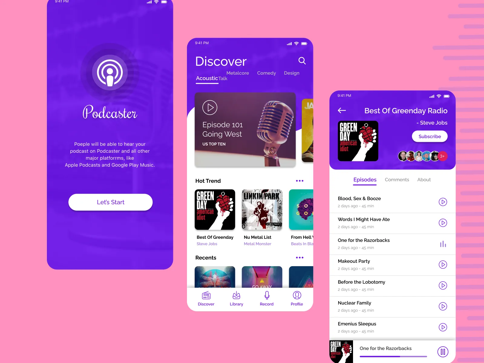Podcast Redesign for Figma and Adobe XD No 4