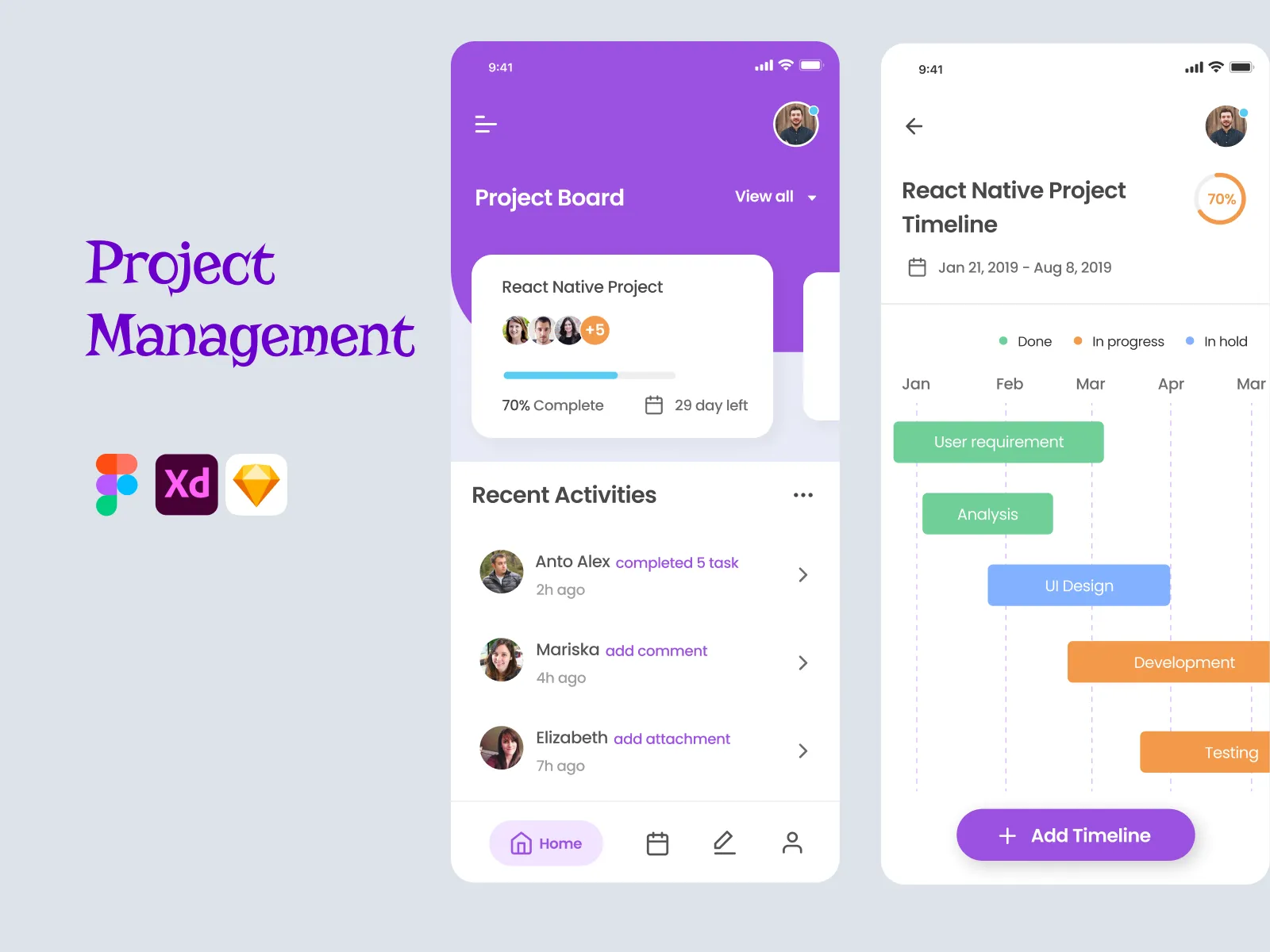 Project Management for Figma and Adobe XD