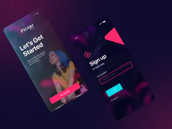 Radio App Concept for Figma and Adobe XD No 1