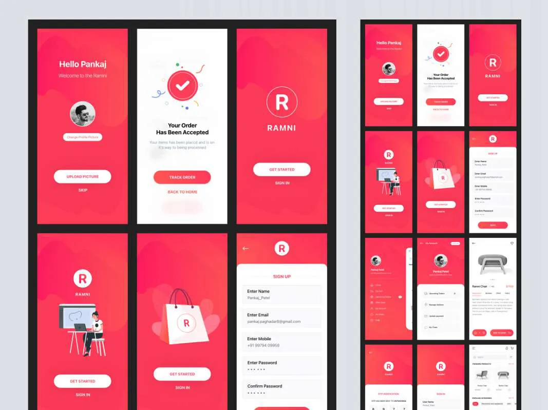 Ramni - Free eCommerce UI Kit for Adobe XD for Figma and Adobe XD No 1