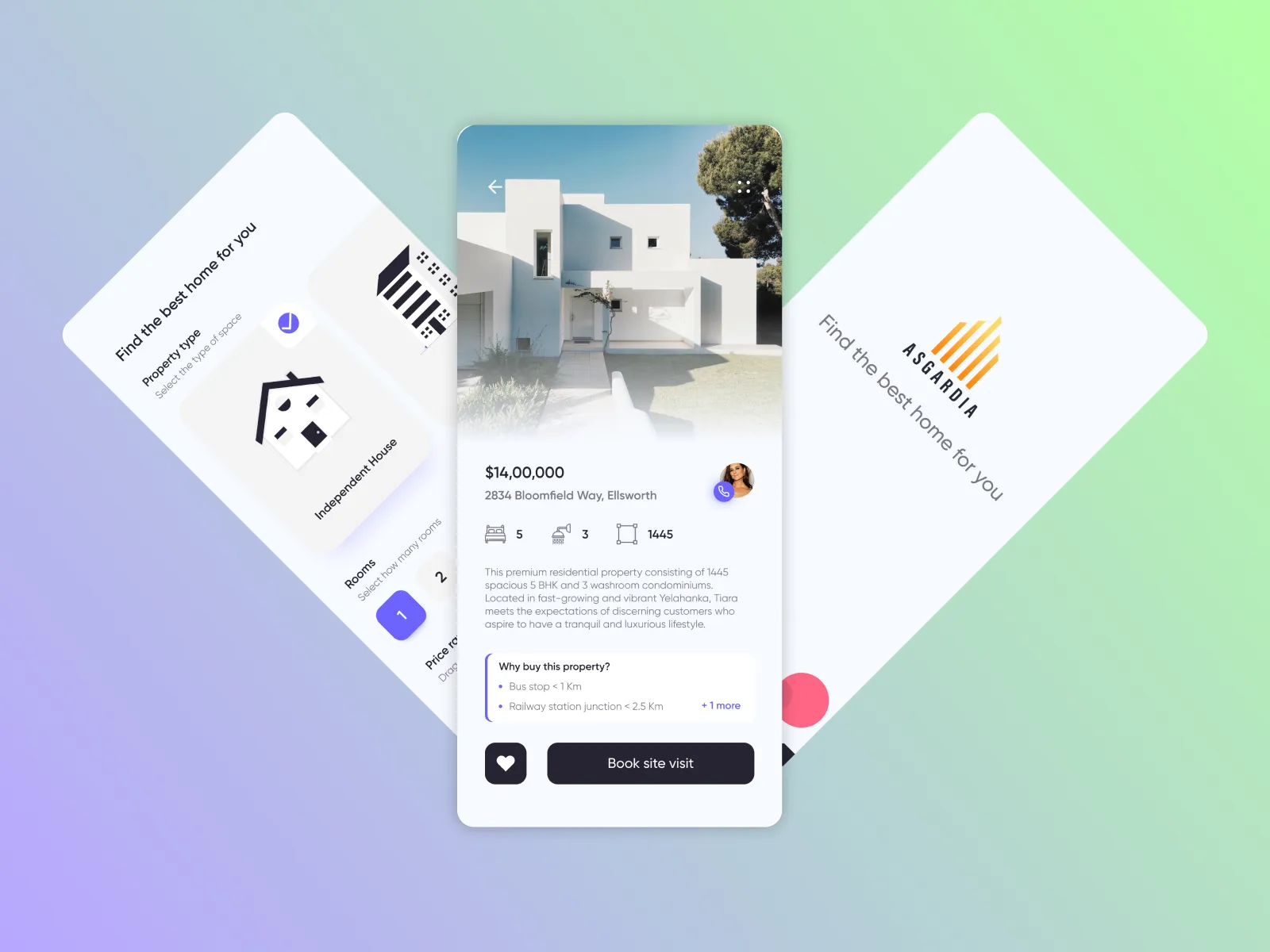 Real Estate Concept UI for Figma and Adobe XD No 4