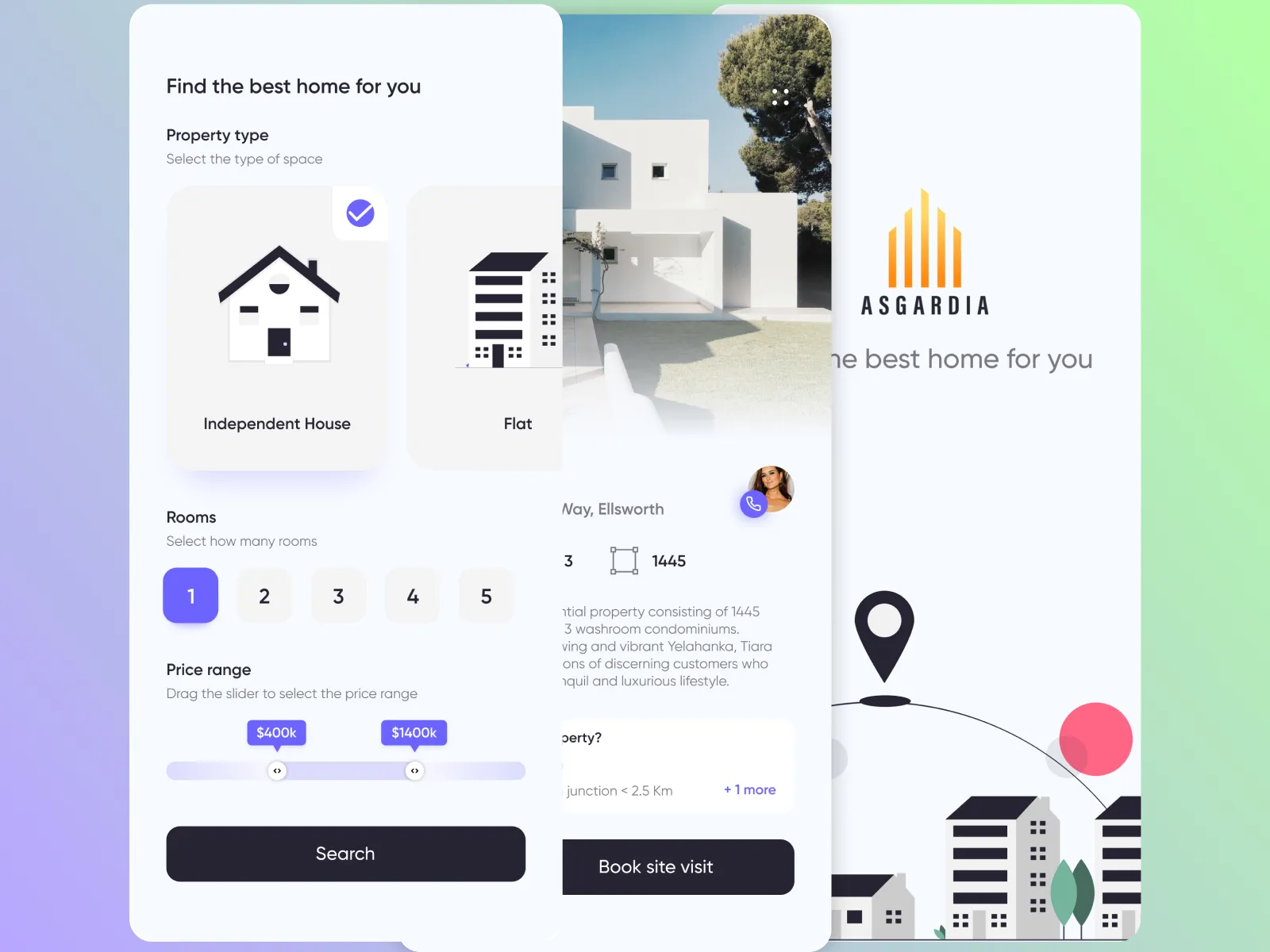 Real Estate Concept UI for Figma and Adobe XD No 5