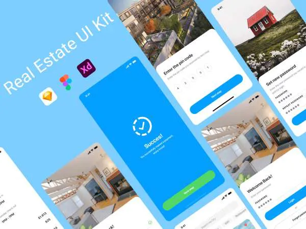 Real Estate UI Kit for Figma and Adobe XD