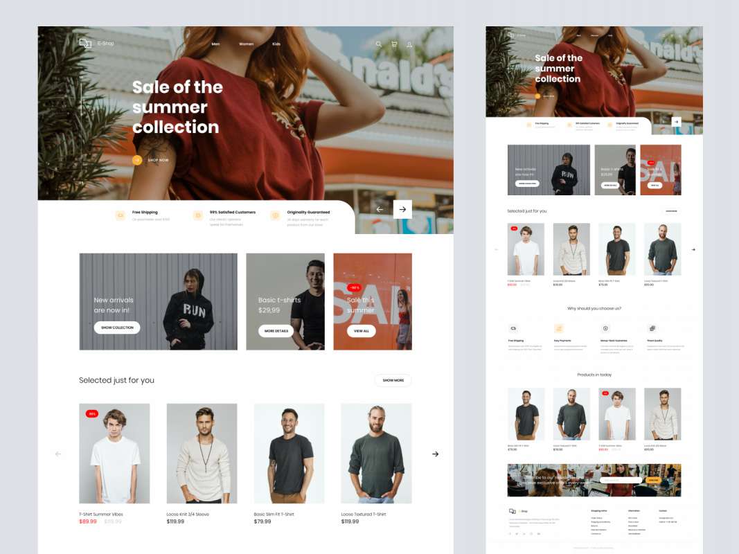 Responsive eCommerce UI Kit for Adobe XD for Figma and Adobe XD