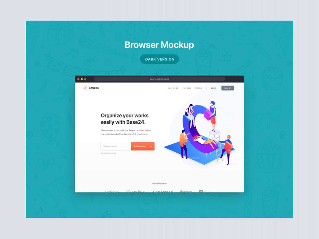 Safari Browser Mockup for Figma and Adobe XD