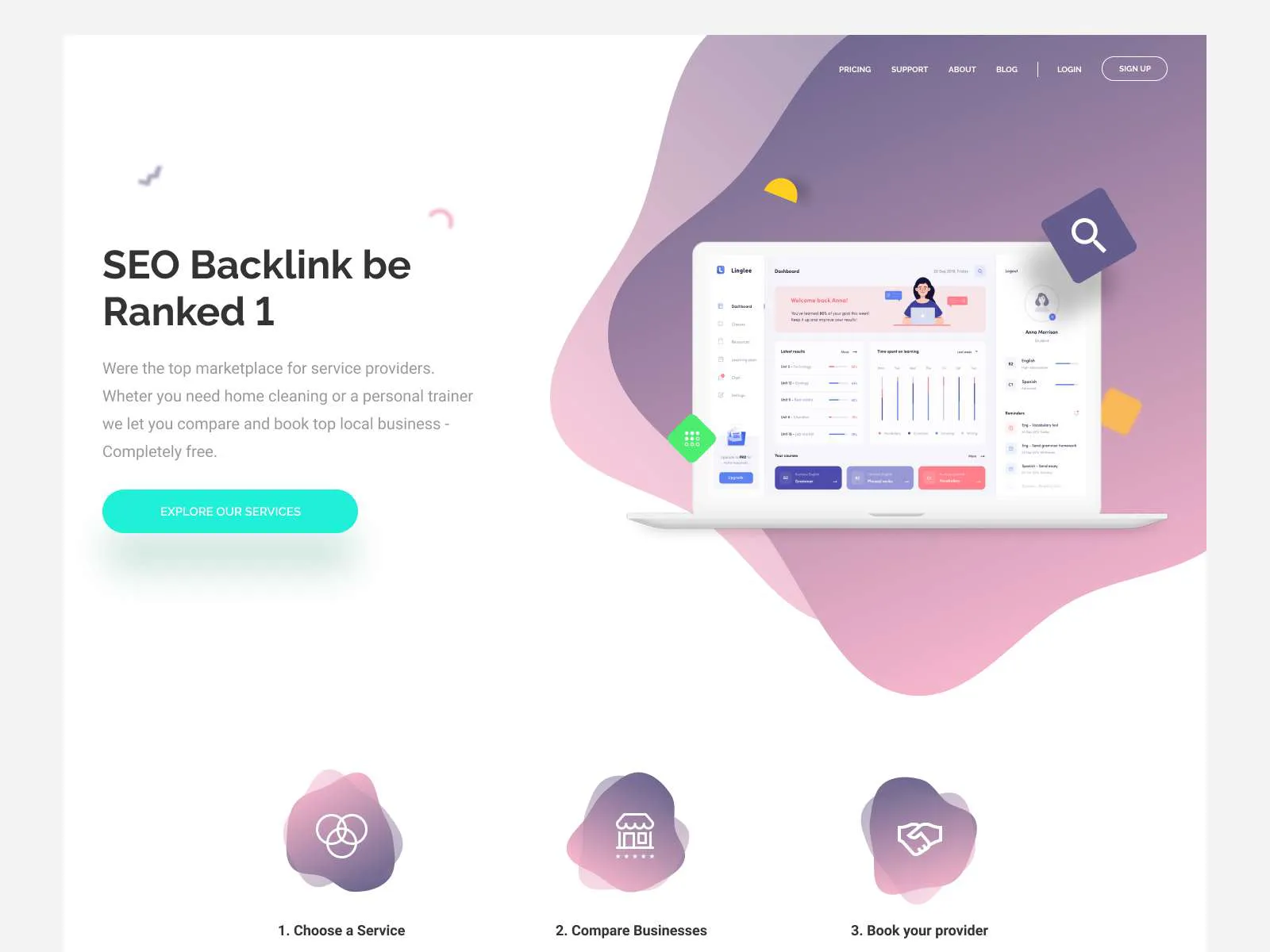 SEO Landing Page for Figma and Adobe XD No 5