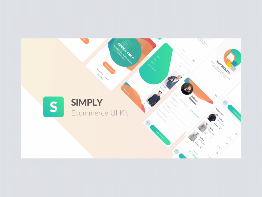 Simply eCommerce UI Kit for Figma and Adobe XD