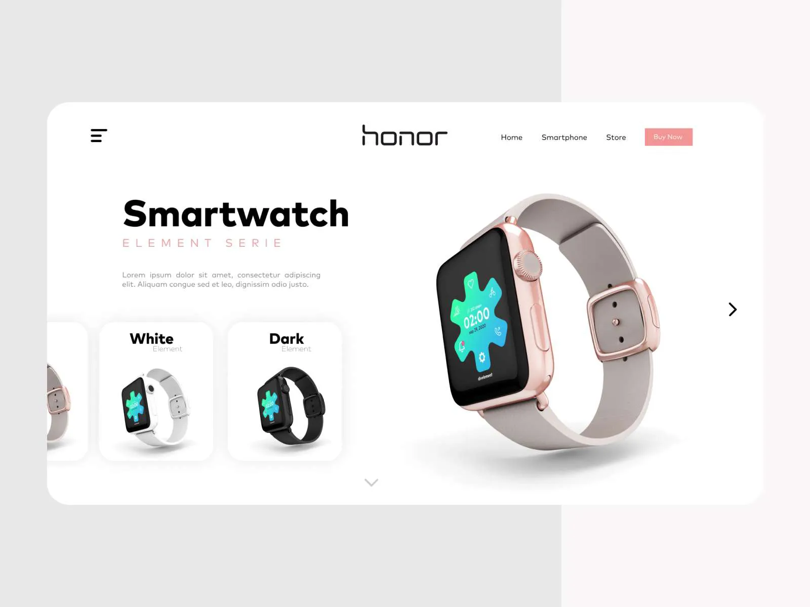Smartwatch Concept Web for Figma and Adobe XD No 4